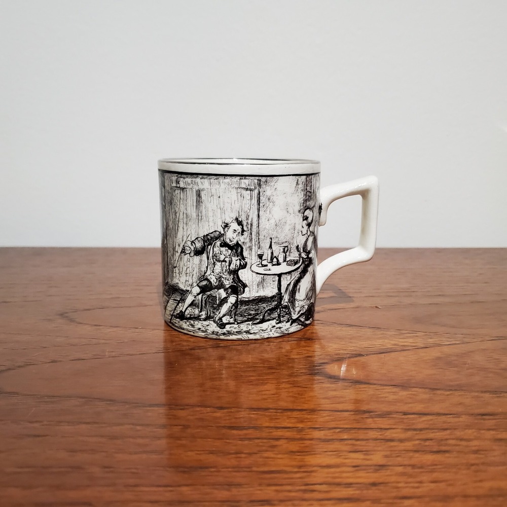 Vintage Gray's Pottery Tom Moore Wisdom Mug Henry Heath‎ Tavern Scene